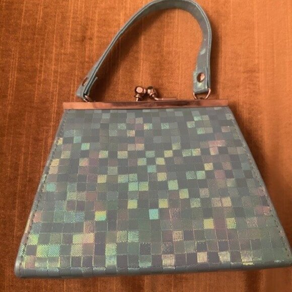 EUC - Electric Blue Y2K handheld Micro tote bag - Picture 4 of 5